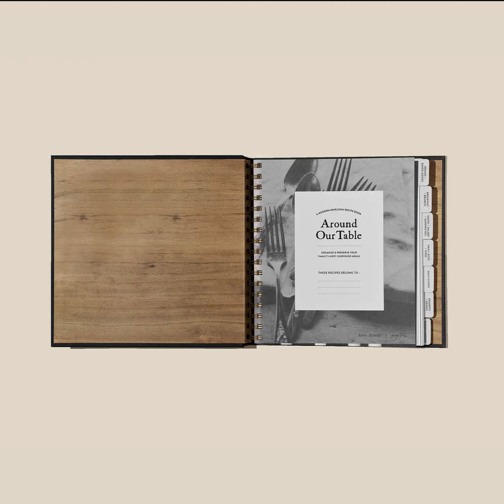 Around Our Table: Blank Recipe Book with Recipe Cards