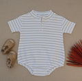 Sea foam Stripe Bubble Romper