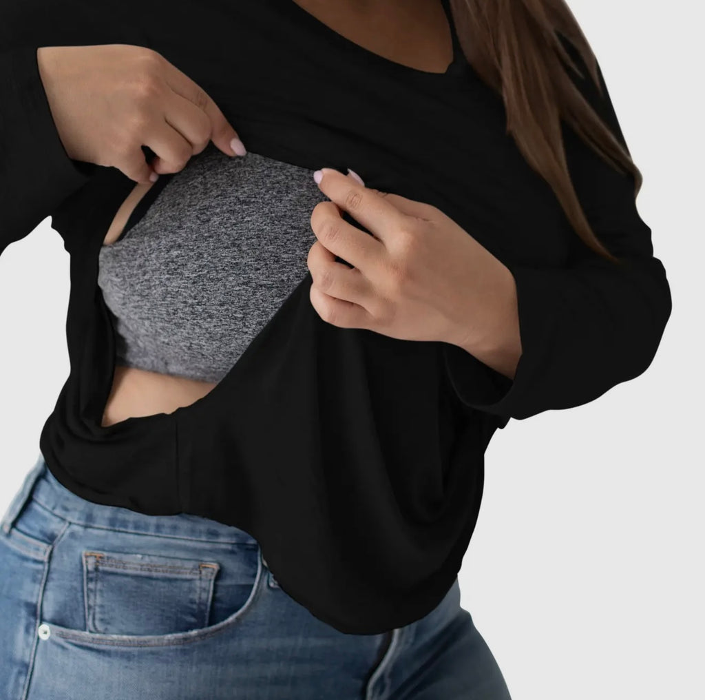 Bamboo Nursing & Maternity Long Sleeve T-Shirt