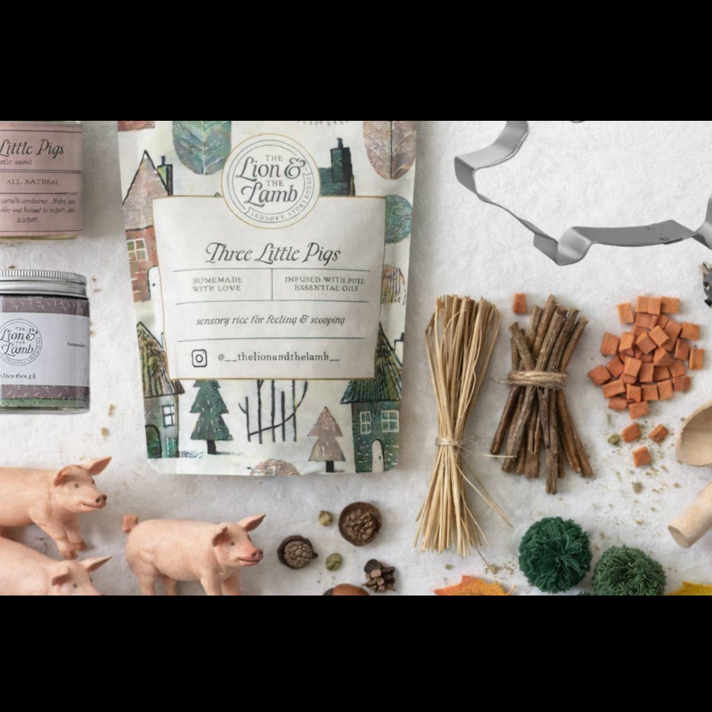 Three Little Pigs Sensory Storybox